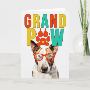 GrandPAW Bull Terrier GrandDOG Grandföräldrar Day Helgkort