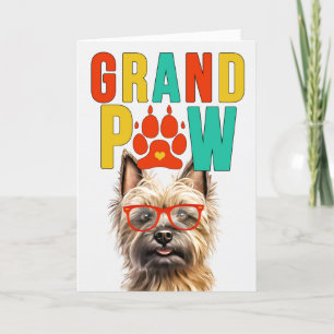 GrandPAW Cairn Terrier GrandDOG Grandföräldrar Day Helgkort
