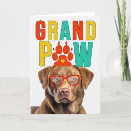 GrandPAW Chesapeake Bay Hund Funny Grandföräldrar Helgkort