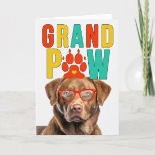 GrandPAW Chesapeake Bay Hund Funny Grandföräldrar Helgkort