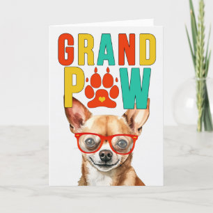 GrandPAW Chihuahua Hund GrandDOG Grandföräldrar Da Helgkort