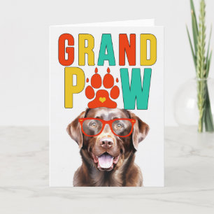 GrandPAW Chocolate Lab GrandDOG Grandföräldrar Day Helgkort