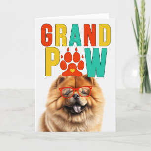 GrandPAW Chow Chow Hund GrandDOG Grandföräldrar Da Helgkort