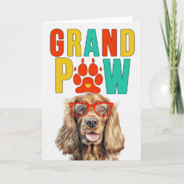 GrandPAW Cocker Spain GrandDOG Grandföräldrar Day Helgkort