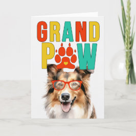 GrandPAW Collie GrandDOG Grandföräldrar Day Helgkort