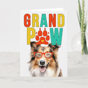 GrandPAW Collie GrandDOG Grandföräldrar Day Helgkort