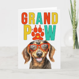 GrandPAW Dachshund GrandDOG Grandföräldrar Day Helgkort