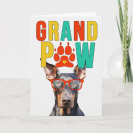 GrandPAW Doberman GrandDOG Grandföräldrar Day Helgkort