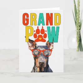 GrandPAW Doberman GrandDOG Grandföräldrar Day Helgkort