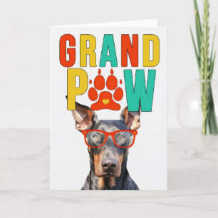 GrandPAW Doberman GrandDOG Grandföräldrar Day Helgkort