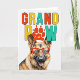 GrandPAW German Shepherd GrandDOG Grandföräldrar D Helgkort