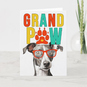 GrandPAW Greyhound GrandDOG Grandföräldrar Day Helgkort