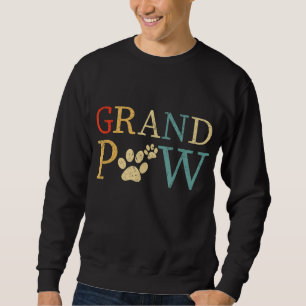 Grandpaw Hund Funny Best Hund älskare tass Papaw G Lång Ärmad Tröja