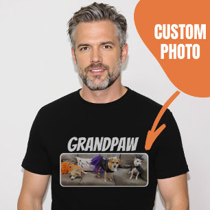 Grandpaw Hund Grandpa Anpassningsbar Photo T Shirt