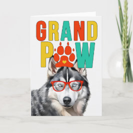 GrandPAW Husky GrandDOG Grandföräldrar Day Helgkort