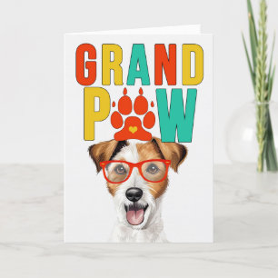 GrandPAW-Jack Russell GrandDOG Grandföräldrar Day Helgkort