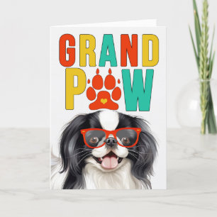 GrandPAW Japansk Chin GrandDOG Grandparent Day Helgkort