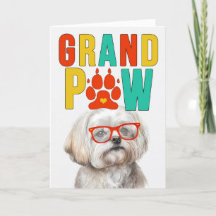 GrandPAW Maltese GrandDOG Grandföräldrar Day Helgkort