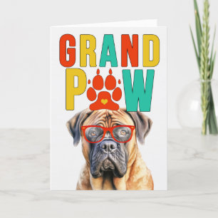 GrandPAW Mastiff GrandDOG Grandföräldrar Day Helgkort