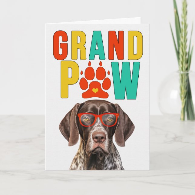 GrandPAW-pekaren GrandDOG-morföräldrardagen Helgkort (Framsida)