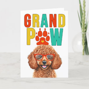 GrandPAW Pudel GrandDOG Grandföräldrar Day Helgkort