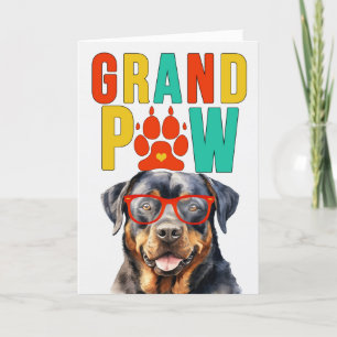 GrandPAW Rottweiler GrandDOG Grandföräldrar Day Helgkort