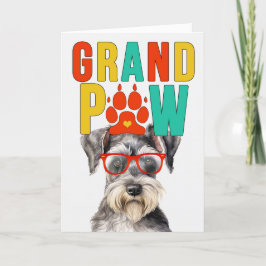GrandPAW Schnauzer GrandDOG Grandföräldrar Day Helgkort