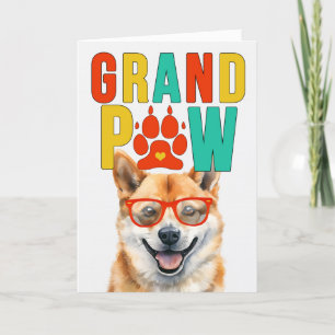 GrandPAW Shiba Inu GrandDOG Grandföräldrar Day Helgkort