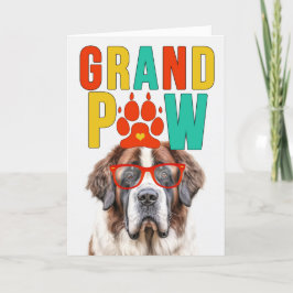 GrandPAW St Bernard GrandDOG Grandföräldrar Day Helgkort