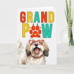 GrandPAW Tibetan Terrier GrandDOG Grandföräldrar D Helgkort