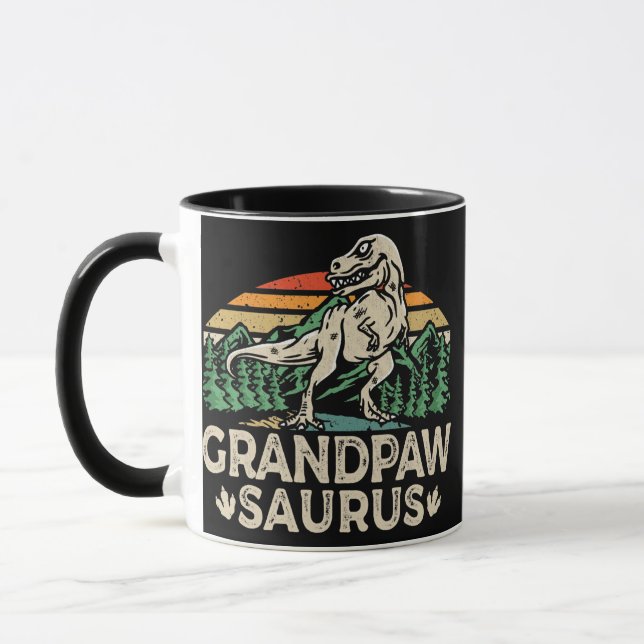 Grandpawsaurus Dinosaur Grandpa Saurus Mugg (Vänster)