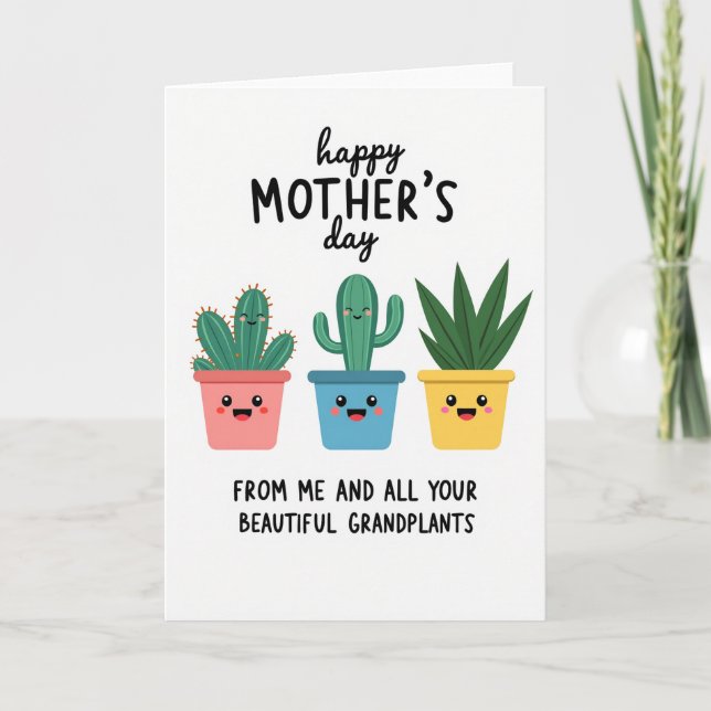 Grandplants Mors Dags Konstkort Kort (Framsida)