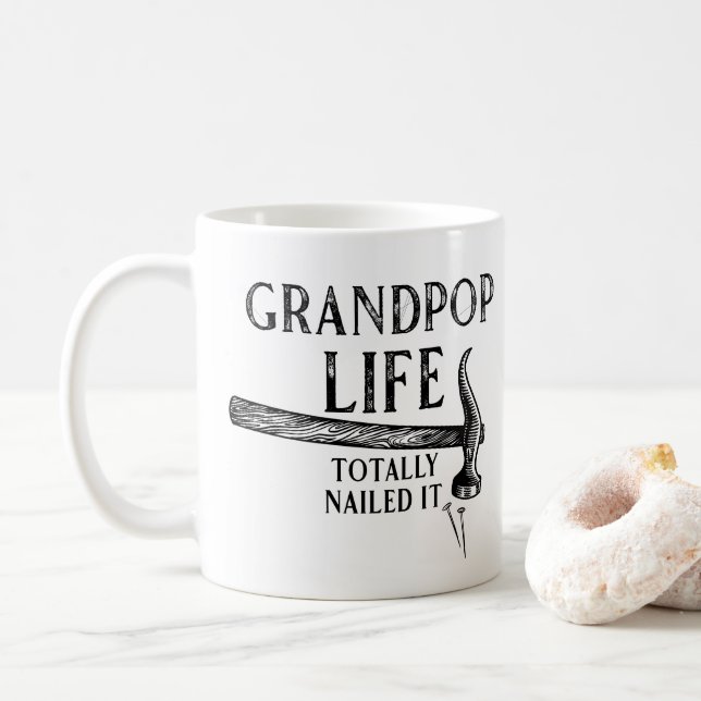 Grandpop Life Nailed It! Kaffemugg (Med munk)
