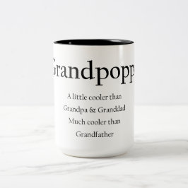 Grandpoppa kaffemugg, lite kylare än granddad Två-Tonad mugg