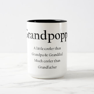 Grandpoppa kaffemugg, lite kylare än granddad Två-Tonad mugg