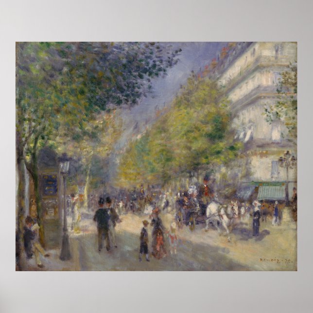 Grands Boulevards Auguste Renoir Poster (Framsidan)