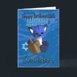 Grandson 1st Hanukkah Card Fox Helgkort<br><div class="desc">Grandson 1st Hanukkah Card Fox</div>
