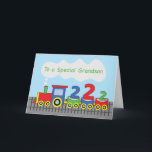 Grandson 2:a födelsedagen Colorful Tåg on Track Kort<br><div class="desc">Dags att ha roligt och fira din barnsons andra födelsedag! Överraska honom med den här kortets gång att lyckan börjar. Han kommer definitivt att kärlek den här från dig.</div>