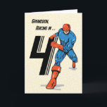 Grandson 4e födelsedagen Superassistance Kort<br><div class="desc">Den här toppen hjälten är tävla in för att låta din morson veta vilken speciell kille han är. Perfekt kort för att önska honom lycklig 4e födelsedagen!</div>