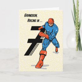 Grandson 7:e Birthday Superassistance Kort