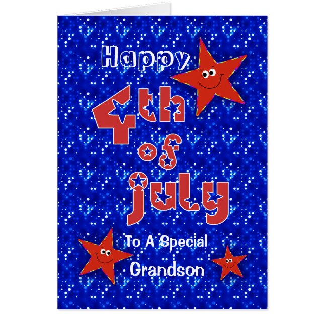 Grandson American Star Hälsningskort (Framsidan)