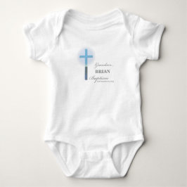 Grandson Baptism Blue Snöre Personlig T Shirt