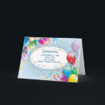 Grandson Birthday Balloons Kort<br><div class="desc">Fira din morsons födelsedag med det här lysande och roligt födelsedagskortet som säger att du vet hur underbar han är!</div>