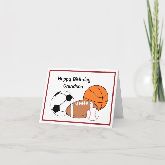 Grandson Birthday Card Kort (Framsida)