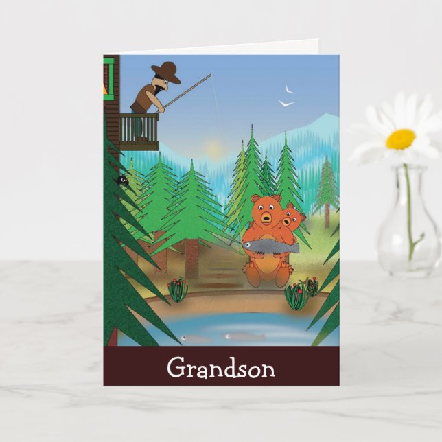 Grandson Birthday Card Kort (Liten växt)
