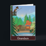 Grandson Birthday Card Kort<br><div class="desc">Originalkonst och design av Danieljm.</div>