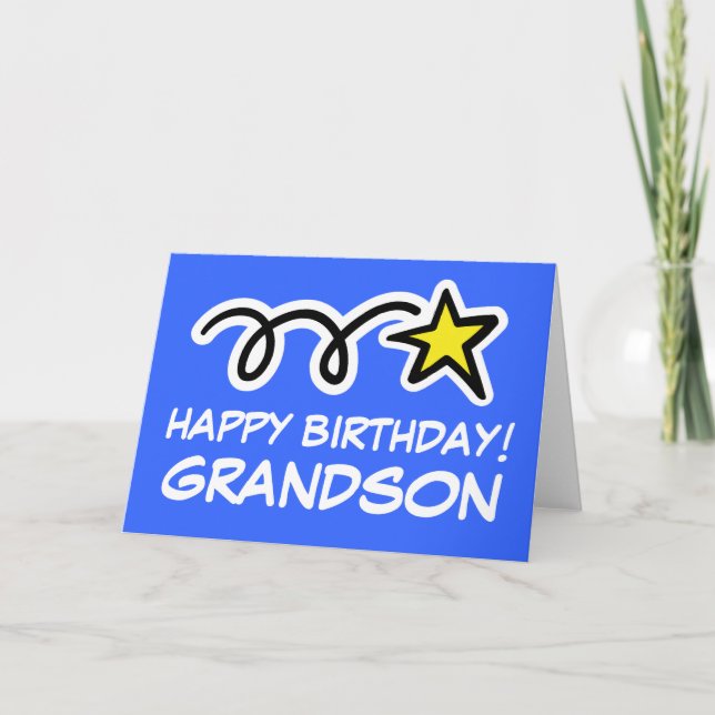 Grandson Birthday-kort Kort (Framsida)