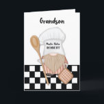 Grandson Birthday Whimsical Gnome Baker Baking Kort<br><div class="desc">Det här kortet är ett vackert och anpassade skapelse, som är tanklöst designat för att fira din barnsons födelsedag med charm och stollig. Detta kort är lämpligt för personer i alla åldrar, inklusive vuxnor, tonåringar och äldre mottagare. De har en gnomisk karaktär som bär en bagares hatt och apron, och...</div>