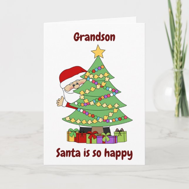**GRANDSON** DENNA SANTA ÄR BARA FÖR DIG-KORTET KORT (Framsida)