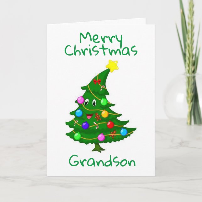GRANDSON-DU "LÄTT UPP" vår CHRISTMAS Helgkort (Framsida)